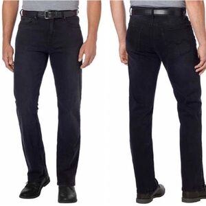 Urban Star Men's Strech Relaxed Fit Strainght Leg Black Jeans Size 34 X 29